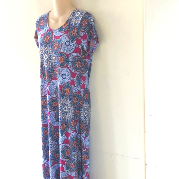 Chico's Medallion Cluster-Print Dress 8/10 - Picture 5 of 16